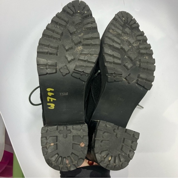 Jeffrey Campbell Havanas last KIDDO black suede block heel Oxford shoes size 7.5 - Picture 11 of 12